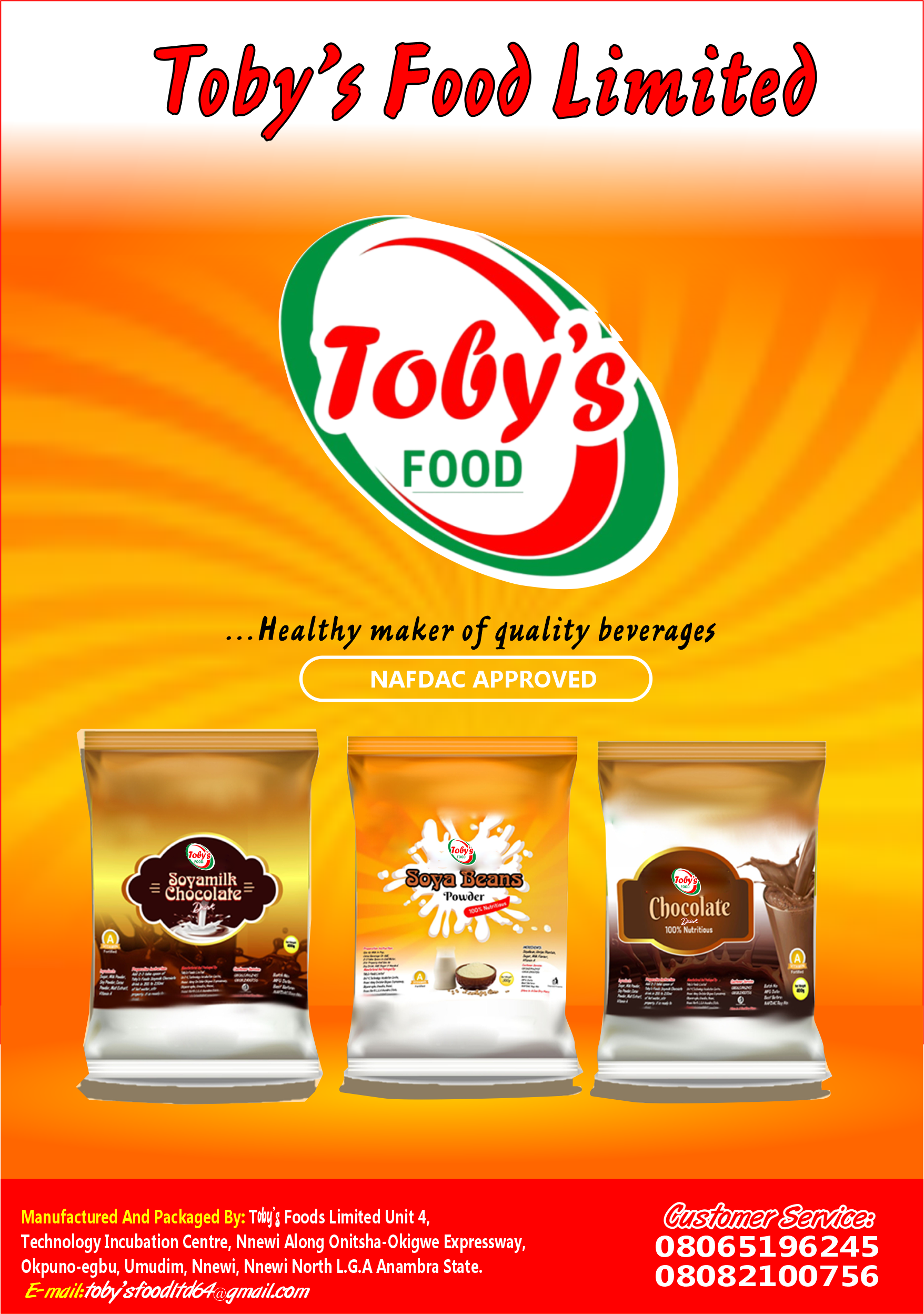 Toby’s Food Limited